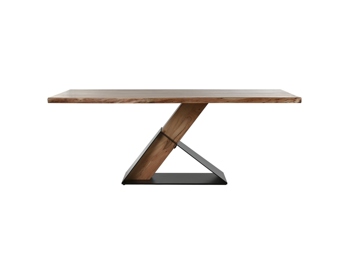 Mesa de comedor de madera de acacia con estructura metálica ALEXANDRA HOUSE LIVING (200x100x76cm)