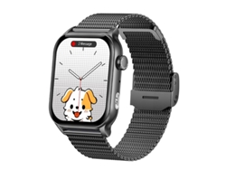 Reloj inteligente Kr86 con llamadas por Bluetooth, asistente de voz con inteligencia artificial, control del sueño durante el mediodía y la noche, color negro Yizhood