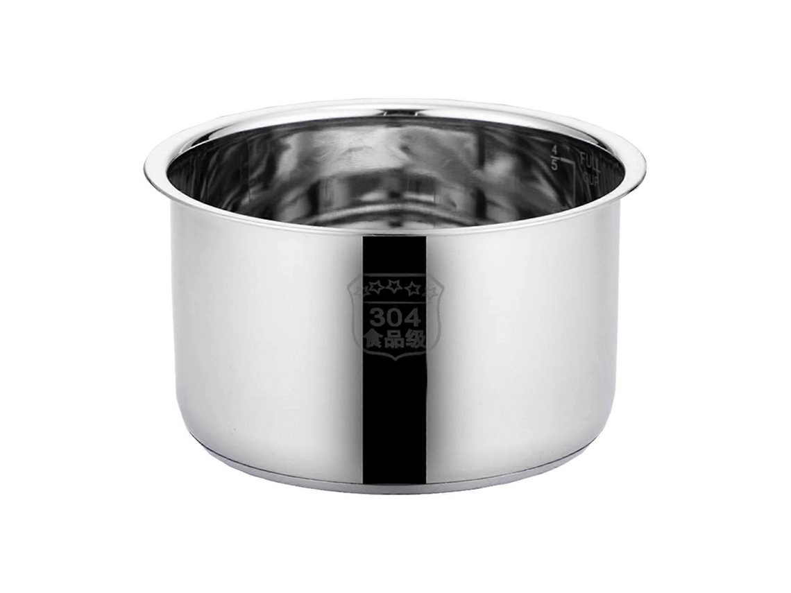 Olla interior de acero inoxidable para arrocera, 19,5 cm, fácil de limpiar, antiadherente, ideal para restaurantes.