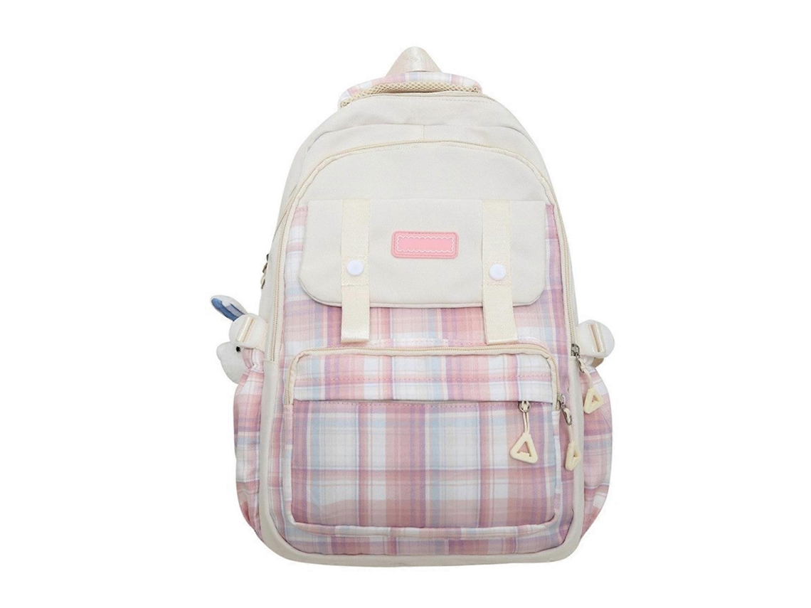 Mochila grande y versátil, ideal para uso diario, la escuela, viajes y como regalo para adolescentes y niñas. Color blanco.