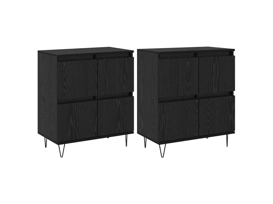 Aparador de 2 piezas de roble negro 120 x 35 x 70 cm MAISON EXCLUSIVE