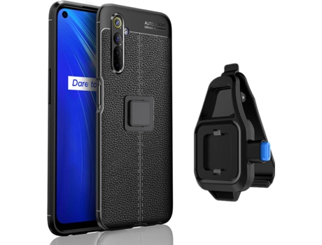 Funda Realme 6 Rugged Leather con Soporte de Cintura Negro
