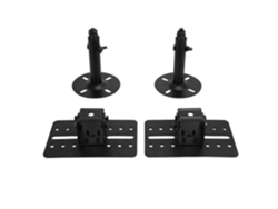 1 par de soportes de altavoz de metal grueso, para techo y pared, con varilla telescópica para el hogar.