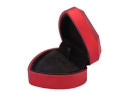 Caja Para Collar Con Colgante De Corazón Led, Gran Capacidad, Línea Suave, Regalo De Joyería Roja