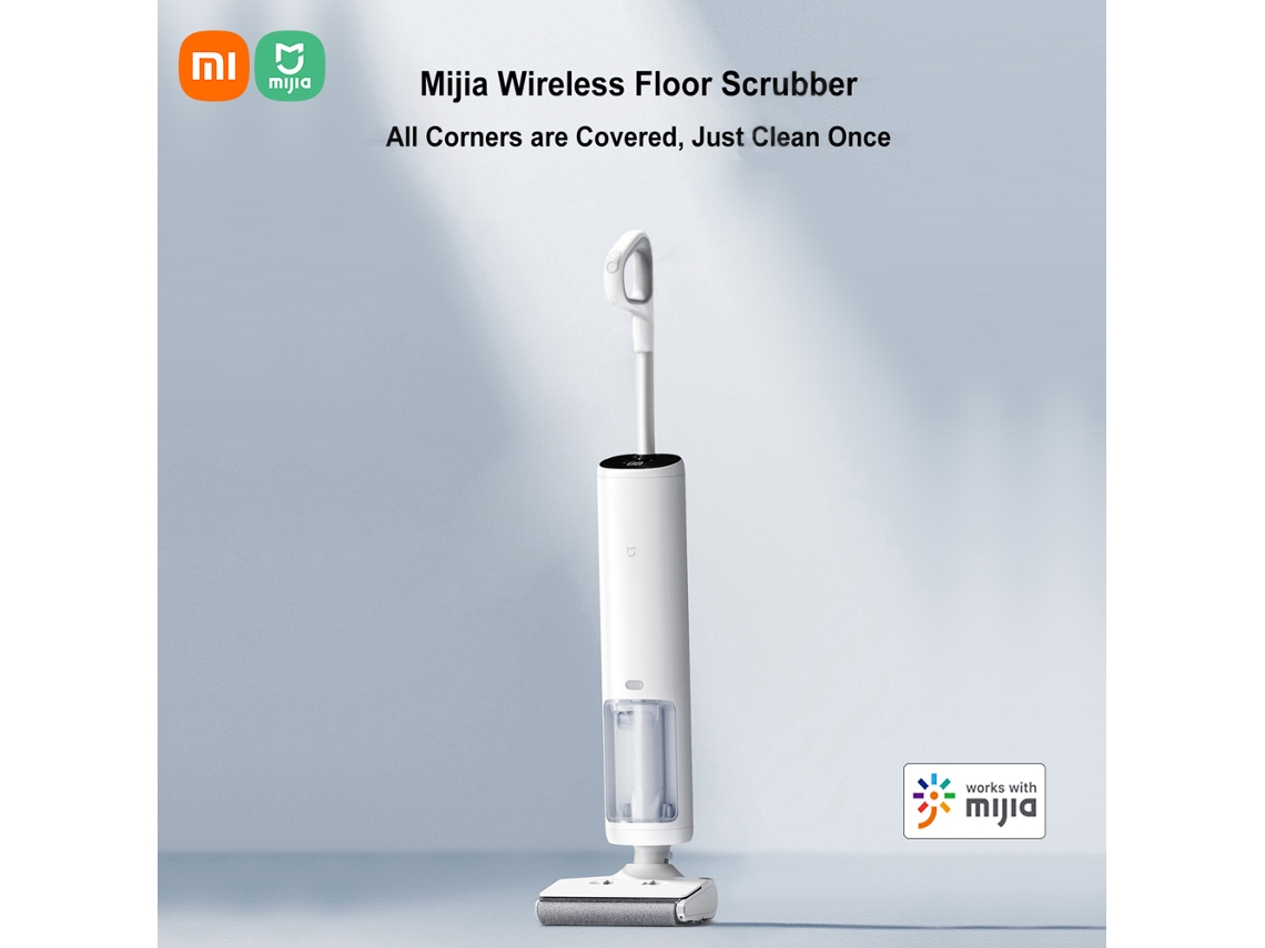 Fregadora de pisos inalámbrica Mijia Innovadora fregadora de pisos tres en uno Cepillo de rodillo Trapeador inteligente Succión y lavado en tiempo real Autolimpieza Grand