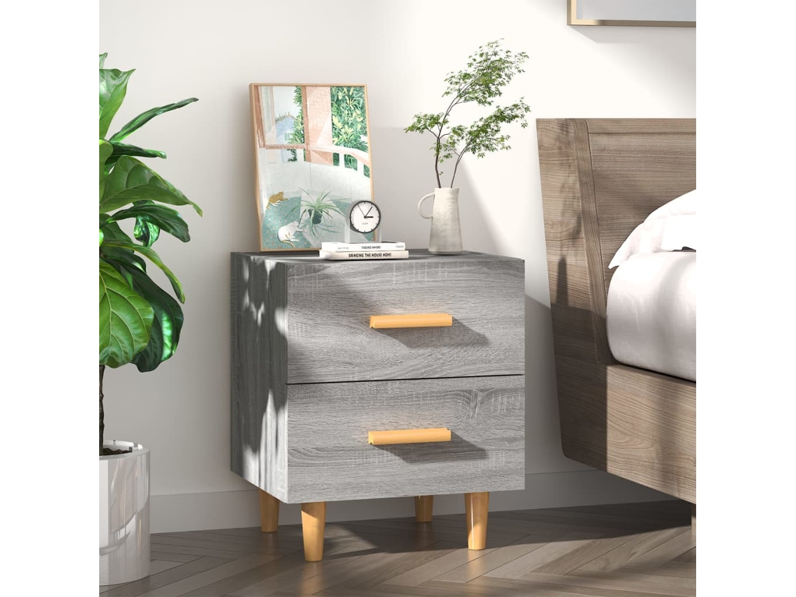 Mesa de Cabeceira LOVELY HOME Mesinha 40X35X47,5 Cm Sonoma Cinzento