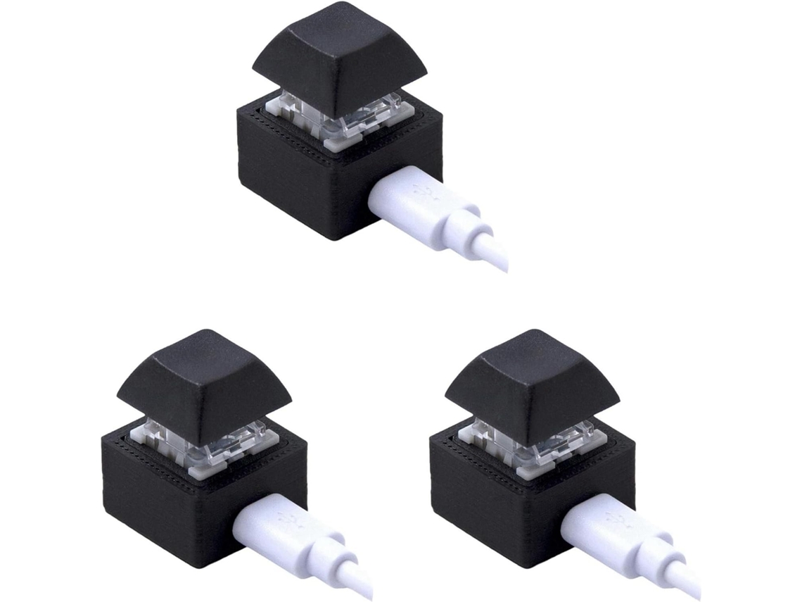3 Mini Teclados Rgb Con Macros, Personalizables Y Programables, Con Accesos Directos Mecánicos, Color Azul.