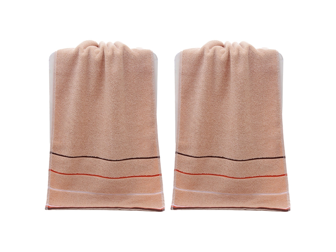 Juego de Toallas Kofihety Mano Suaves Absorbentes Baño Algodón Marrón - 2pcs (26x18x7cm)
