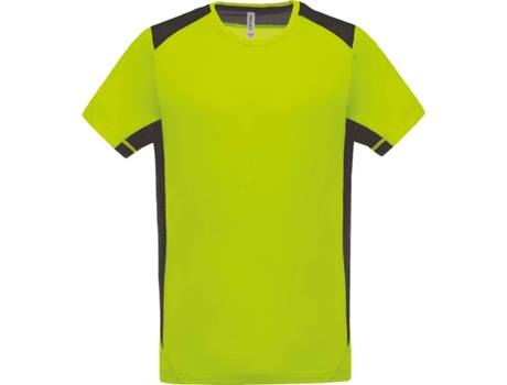 Camiseta de Hombre para Deporte PROACT Gris Multideportes Poliéster Verde (4XL)