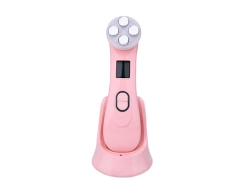 Dispositivo de belleza ultrasónico Terapia de fotones LED 6 colores Fototerapia Rejuvenecimiento y blanqueamiento Rosa BISBISOUS