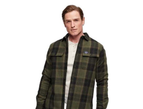 Camisa SUPERDRY Sobrecamisa Miller Lana Verde (XL)