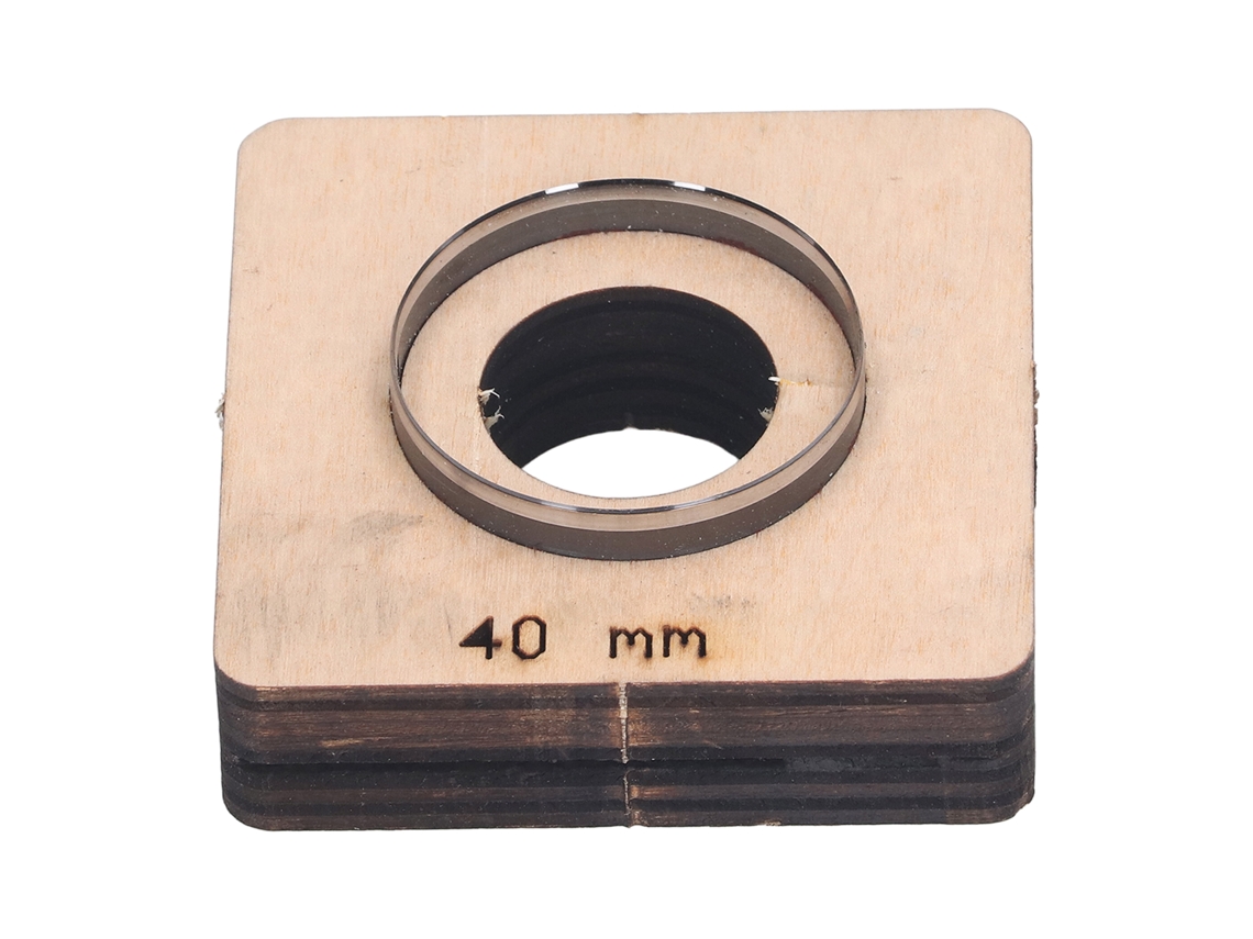 Mold De Corte De Couro Redondo Aço Liga Madeira Para Diy 40mm Diâmetro
