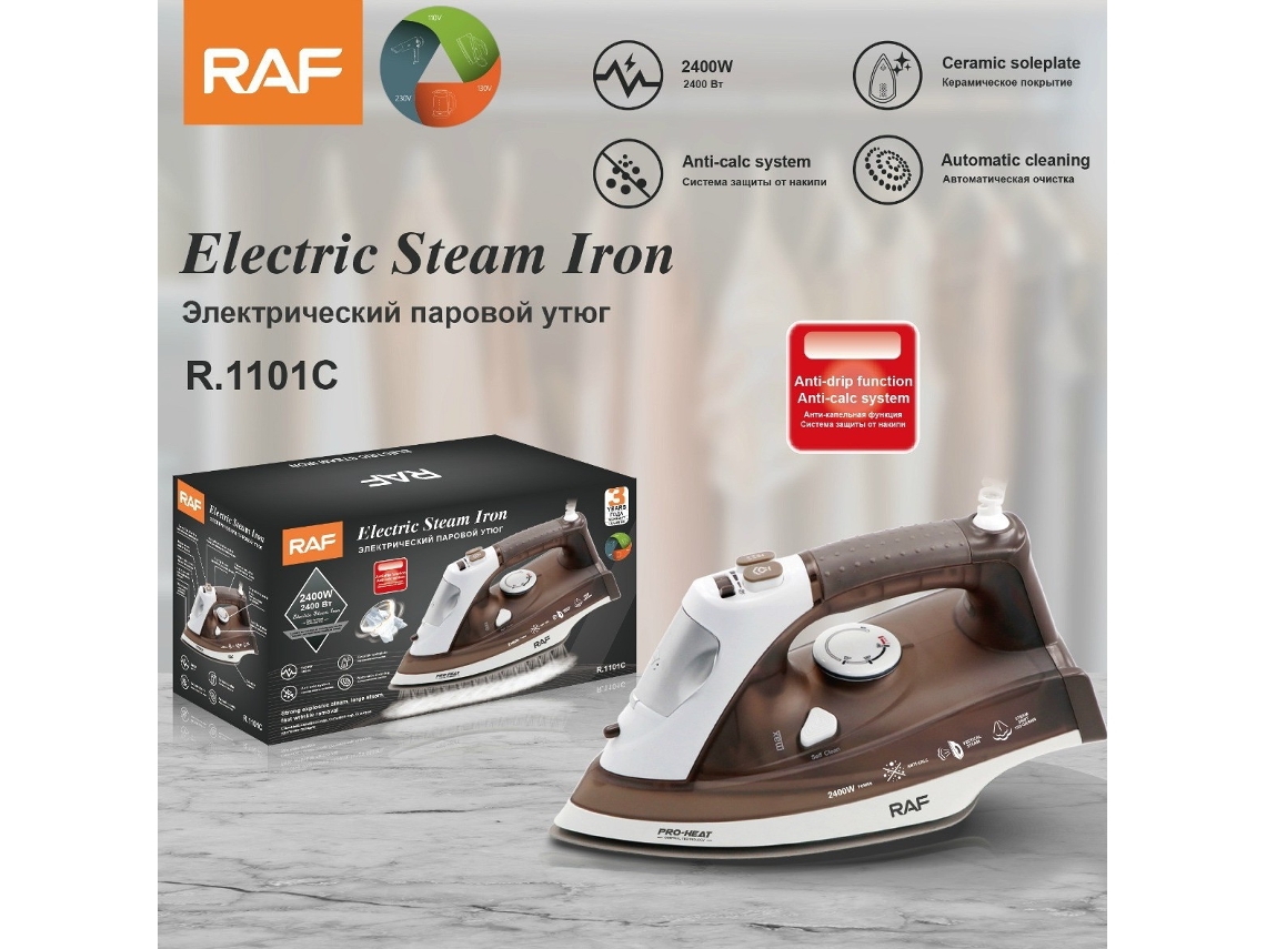 Ferro A Vapor Doméstico Padrão Europeu (marrom) - 2400 W - Máquina De Passar Ropa Portátil Pequeña