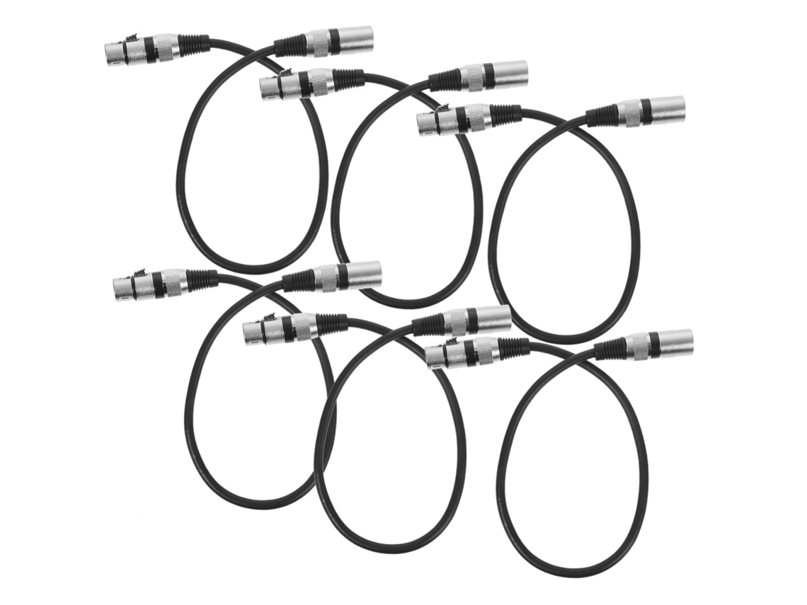 Cable De Micrófono Xlr A Macho-hembra De 6 Piezas Con Pines Para Actuaciones En Directo Y Uso En Estudio.
