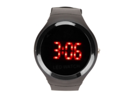 Reloj Zhoulianfa De Acero Inoxidable Con Cuarzo Y Números Led Para Niños, Unisex, Deportivo (negro)