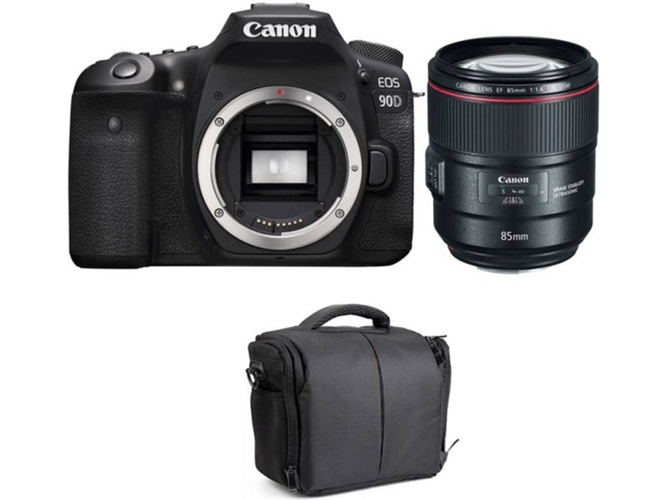 Kit Cámara CANON EOS 90D + EF 85mm f/1.4L IS USM + Bolsa (APS-C)