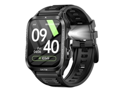 Smartwatch KT89 con resistencia al agua de 3 ATM y batería de 25 días de duración Bisbisous (negro)