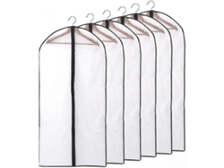 Paquete de 12 fundas para ropa, para traje largo, 60 x 120/100 cm, bordes transparentes, bolsas para ropa Luy