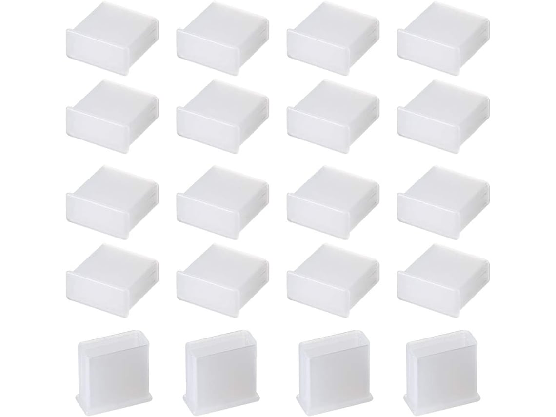 20 Tapas Usb Anti-polvo, Silicona, 13x5mm, Blanco