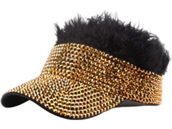 Gorra De Béisbol Elegante Con Tachuelas De Pedrería: Gorra Ajustable De Alta Gama Y Duradera.