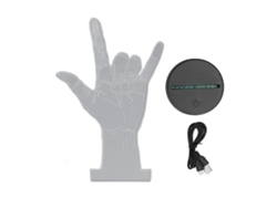 Rebe-luz Nocturna 3d Lenguaje De Señas I Love You Control Táctil Ajustable Usb O Batería