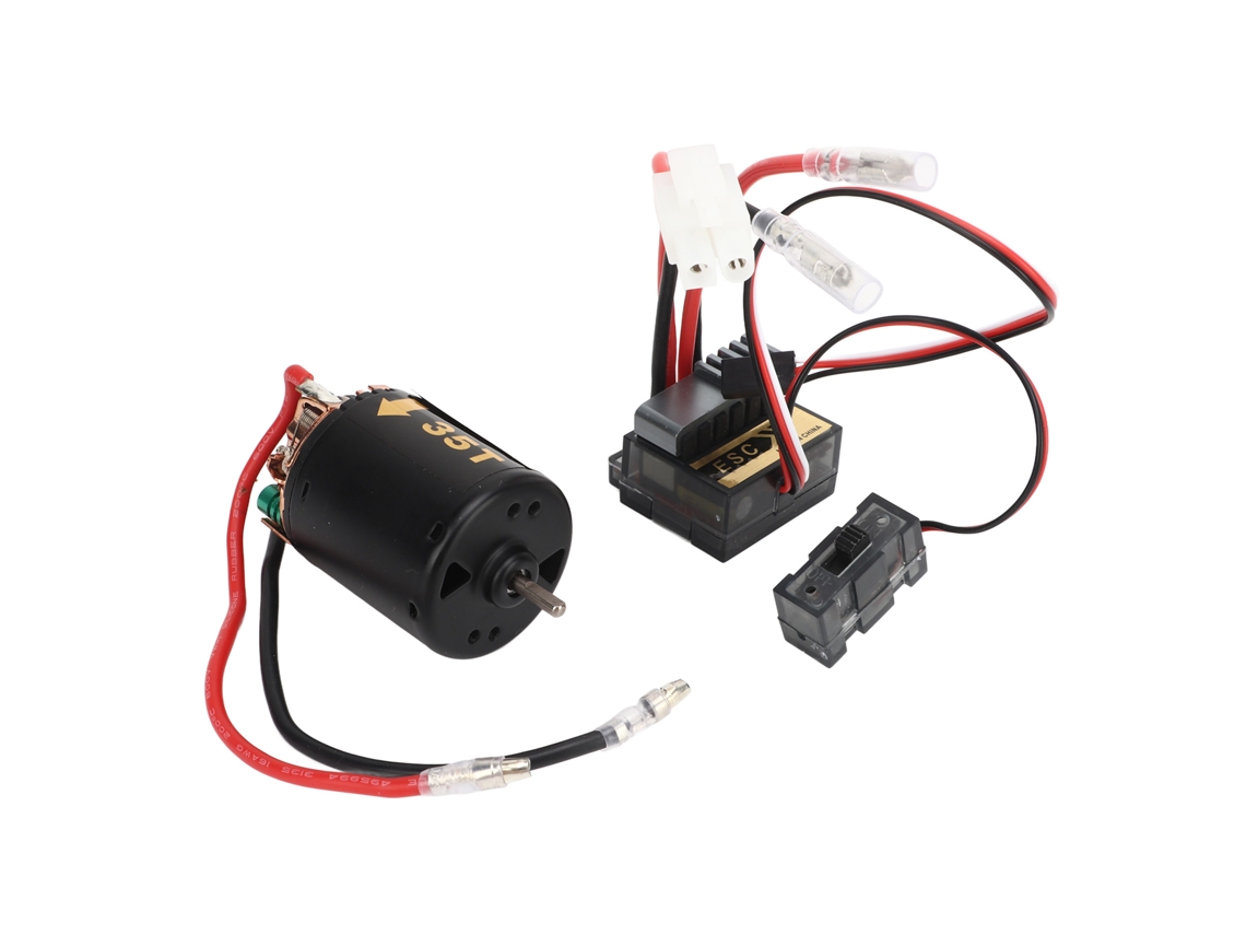 Kit De Motor Rc 540 Con Esc Y Conector Tamiya Impermeable De 320 A Para Coches Y Barcos.