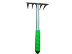 Pluvia jardin mini rastrillo de mano 5 puas con mango a05