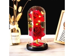 Fasst-rosa Galáctica Inspirada En La Bella Y La Bestia - Flor Artificial Para Decoración Hogar, Bodas, San Valentín Y Regalos De Día De La Madre