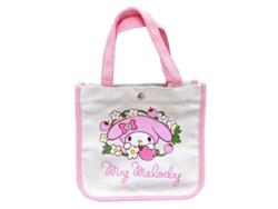 Bolsa Bento De Lona Con Asa Con Estampado De Perrito Para El Almuerzo, La Escuela O El Trabajo, Color Rosa.
