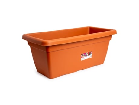 Jardinera Rectangular Reforzada de 80 cm Ancho Especial. Terracota PLASTIC FORTE
