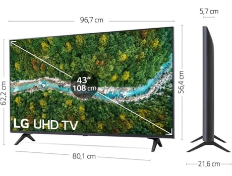 TV LG 43UP77006LB (LED - 43'' - 109 cm - 4K Ultra HD - Smart TV)