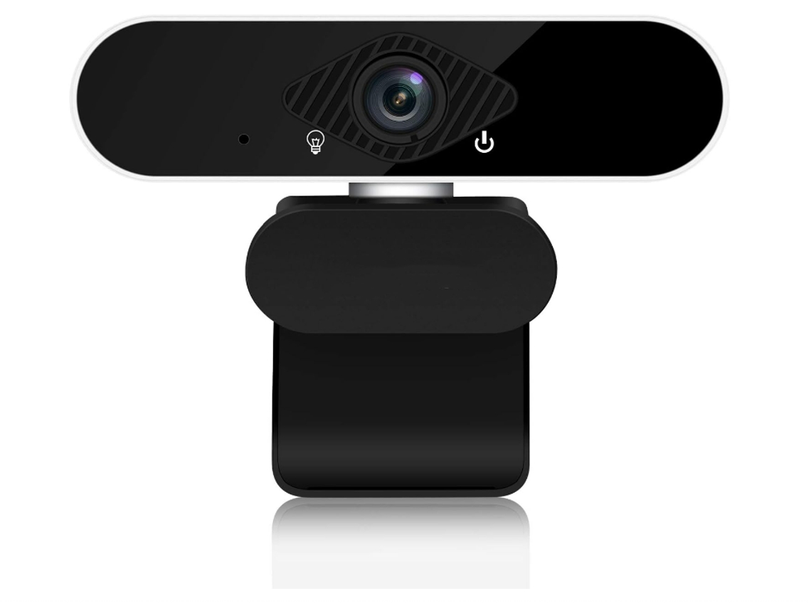 Cámara web Full HD 1080p con micrófono y reducción de ruido, USB para PC, Plug and Play, Yizhood (negra)