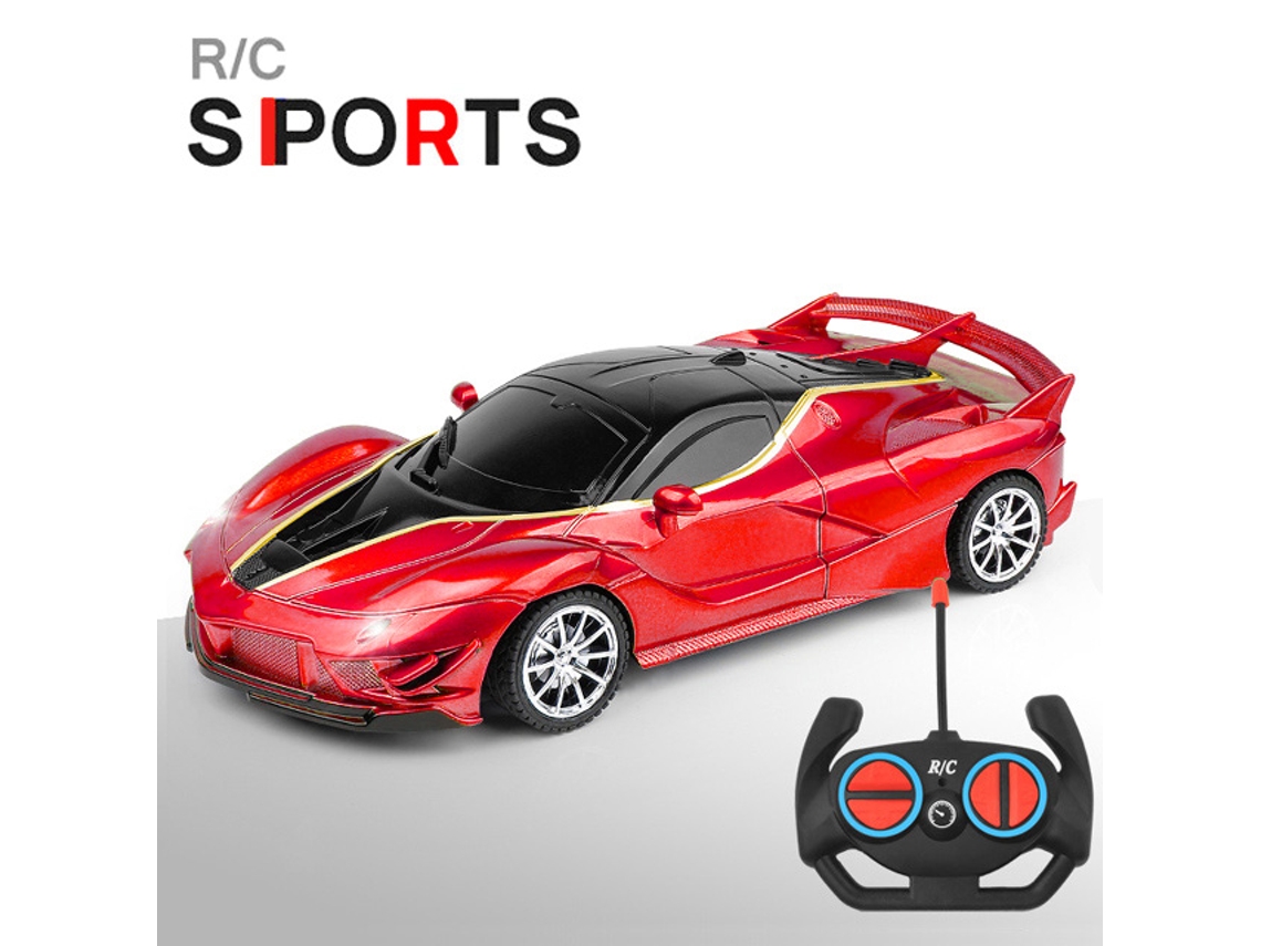 Coche RC 1/18 con luz LED, control remoto de 2,4 G, vehículo deportivo de alta velocidad para niños y niñas, Aeuzwr