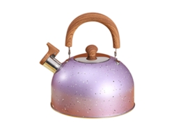 Hervidor de agua de acero inoxidable con silbato, gran capacidad, base plana para cocina de gas o inducción