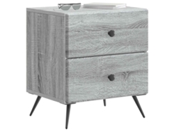 Maison Exclusive - Armario De Noche 2 Pcs Gris Sonoma 43 X 34,5 X 47,5 Cm