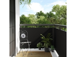 Mampara de balcón de mimbre PE negra de 300 x 80 cm, DKD HOME DECOR