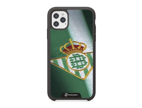 Funda PHONECASES3D iPhone 12 - Oficial Real Betis Fc (Piel Sintética - Negro)