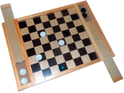 Juego de Damas SIMPLY en Tablero de ajedrez de madera 191501 (Edad Mínima Recomendada: 9 años)