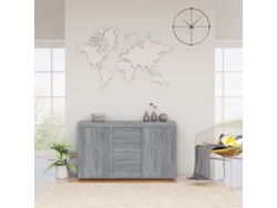 Aparador De Madera Contrachapada Gris Sonoma 120x36x69 Cm