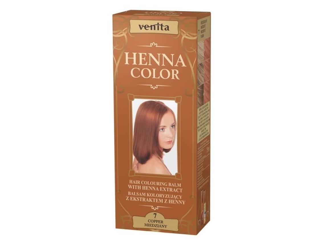 Bálsamo de color henna Koloryzujący Z Ekstraktem Z Henny 7 Miedziany 75ml
