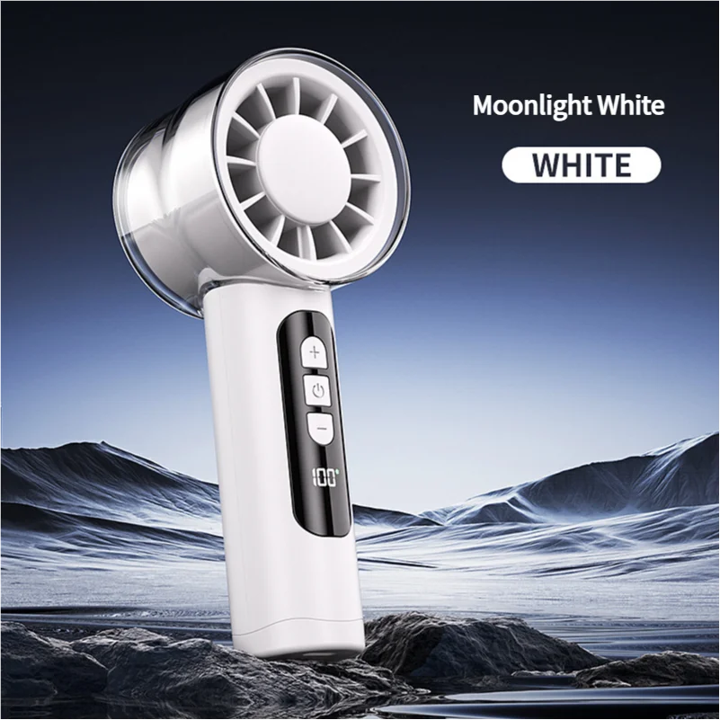 Ventilador Portátil De Alta Velocidad Con Refrigeración Por Semiconductores (blanco), Conexión Usb Y Recargable.