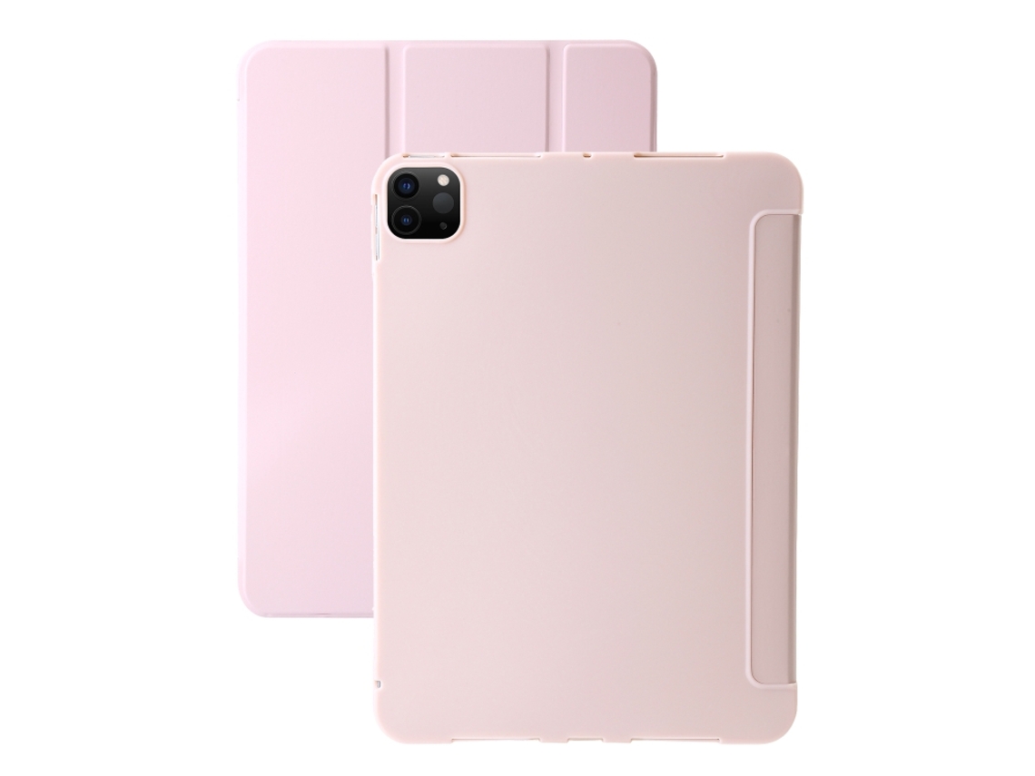 Capa Para Ipad Air1/air2 2013/2014 9.7 Polegadas Com 3 Dobras,rosa Claro