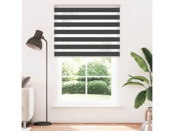 Maison Exclusive - Estor Cebra Negro 150x230 Cm Tejido Ancho 145,9 Cm Poliéster