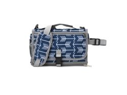 Bolsa cambiadora portátil, impermeable, lavable, plegable, para bebés y mamás, ideal para exteriores (flecha azul)
