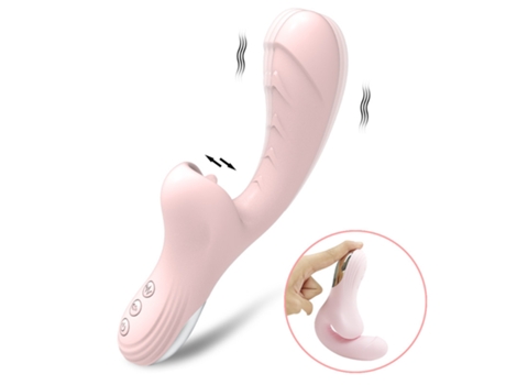 2 en 1 potente vibrador de masaje para lamer la lengua para mujeres (rosa) YIZHOOD