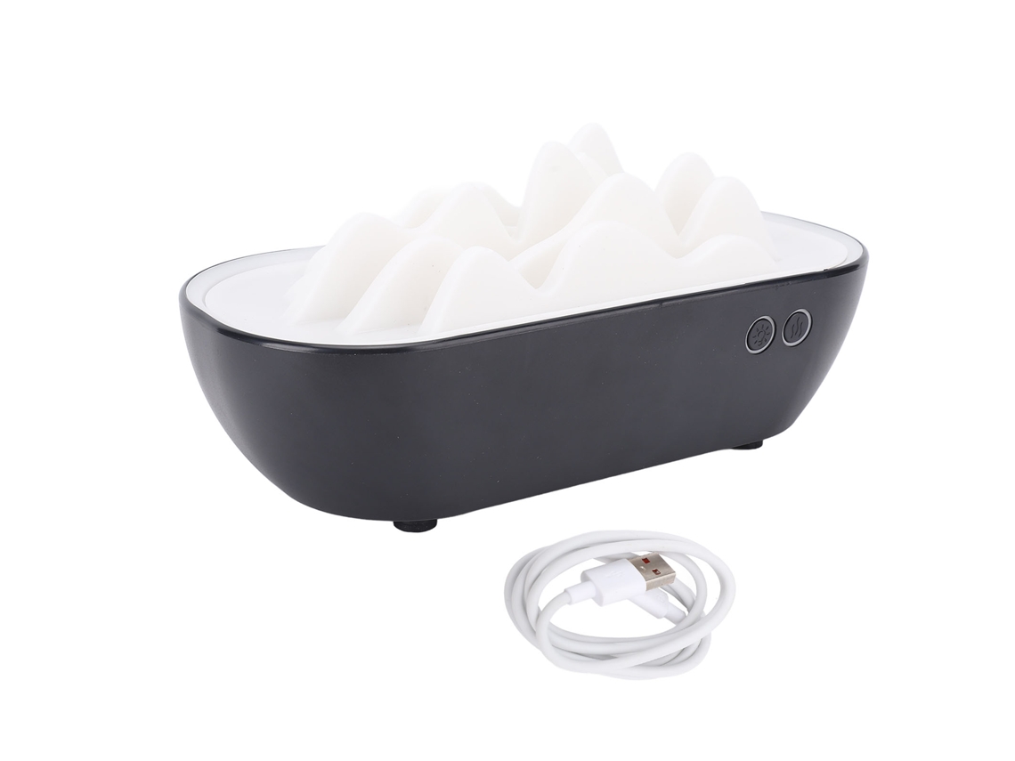 Difusor De Aromaterapia Con Diseño De Montaña China, Humidificador Compacto De Vapor Frío Para El Hogar, Negro.