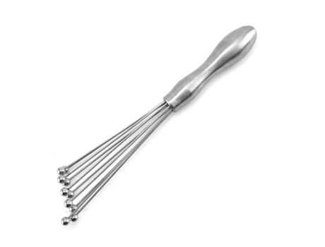 Batidor de bola de acero inoxidable para chefs profesionales. Ideal para mezclar, batir, batir y revolver. (10 pulgadas)