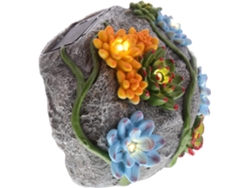 Lámpara Solar Decorativa De Exterior De Piedra Artificial Para Jardín, Patio O Césped.