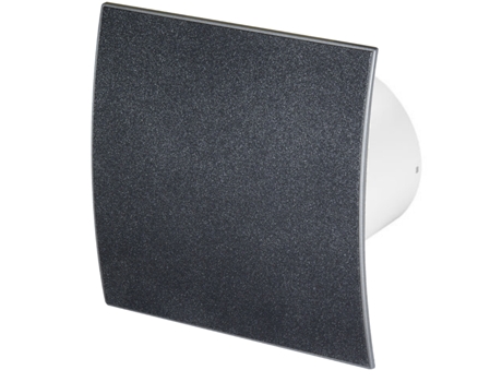 Ventilador extractor con cordón de tracción de 100 mm Estructura de grafito Panel frontal ESCUDO Ventilación de techo y pared AWENTA