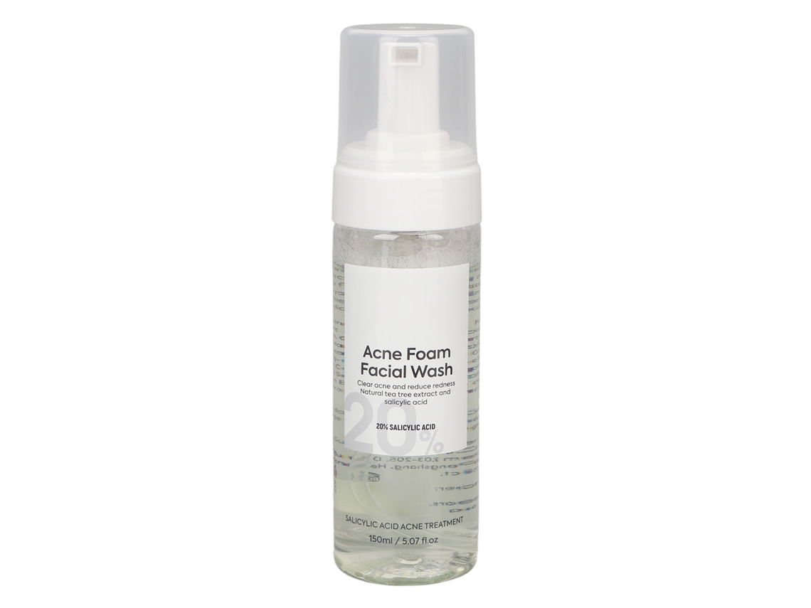 Limpiador Facial Espumoso Con Ácido Amino Para Tratamiento De Acné, 150ml: Elimina Puntos Negros, Blanquecinos Y Granitos